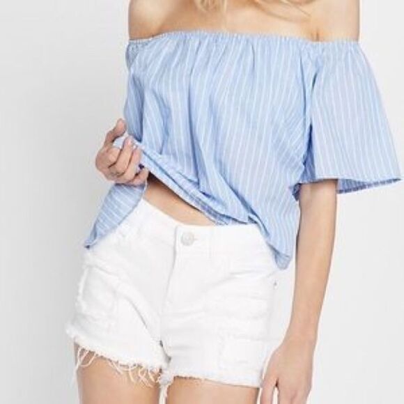 ✨HP ✨White Destroyed Denim Cutoff Shorts✨ - Picture 2 of 7